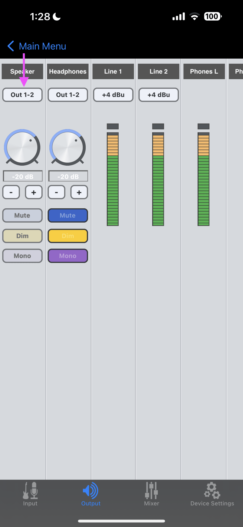 How do I use the low latency mixer in Maestro 2 with Apogee USB interfaces?