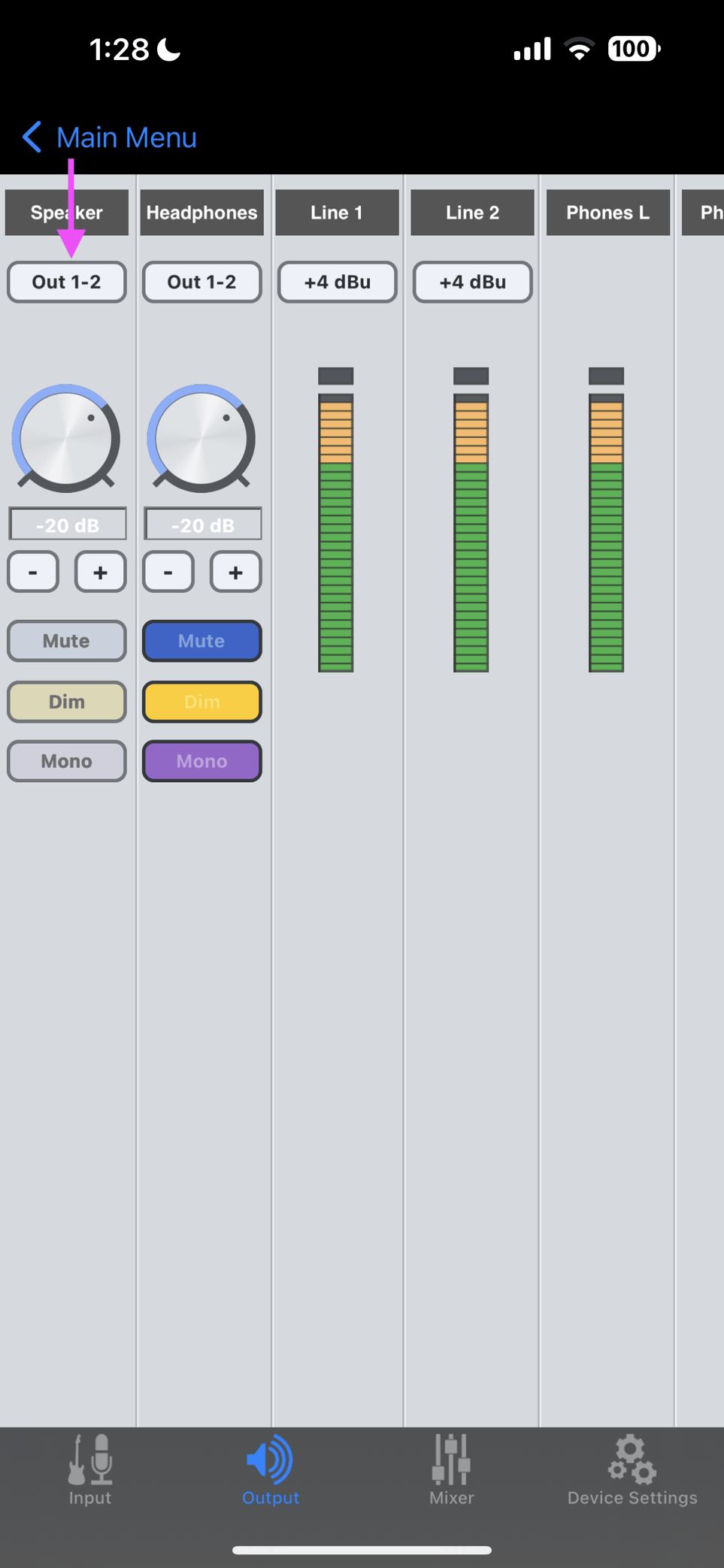 How do I use the low latency mixer in Maestro 2 with Apogee USB interfaces?