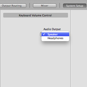 Keyboard volume control selector