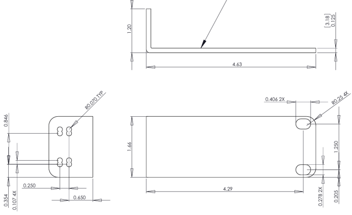 Element 24 Rack Ear Diagram Specifications