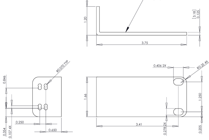 Element 46 Rack Ear Diagram Specifications