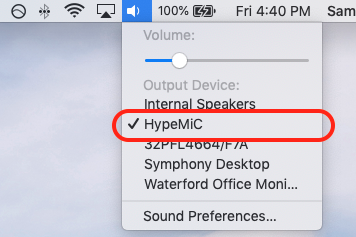 HypeMiC Output Device macOS
