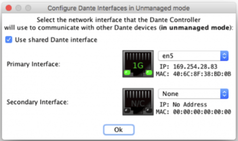 SIOmkII_Dante Controller_Choose Dante Interface