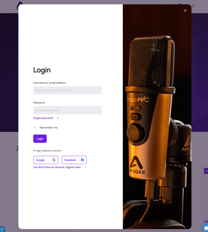 Login Main Website