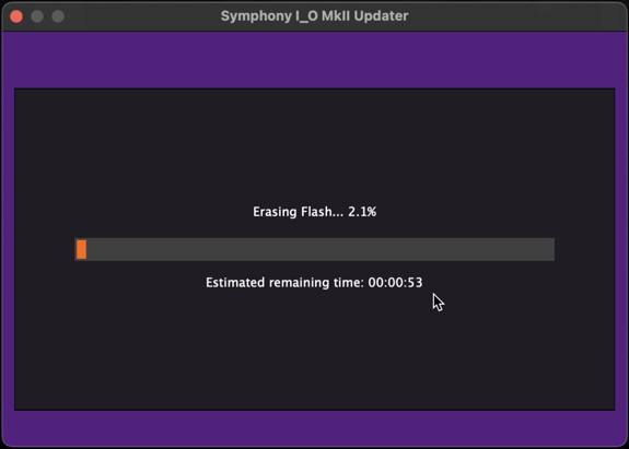 Symphony IO MkII Firmware Updater Progress Bar