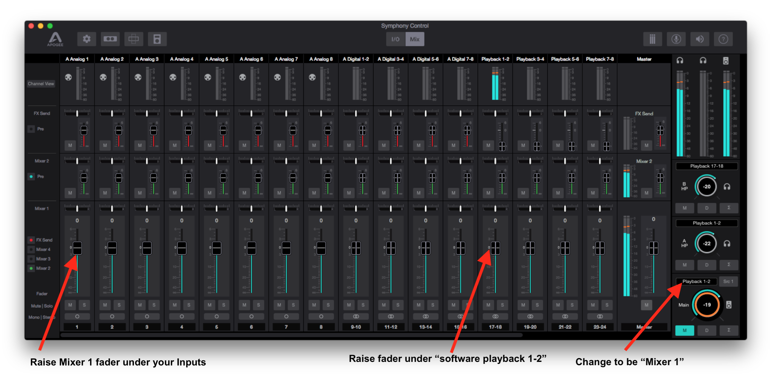 Direct Monitoring With Symphony MK II Thunderbolt In Symphony Control